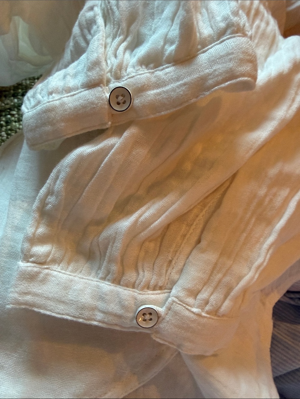 NEW we the free/ free people Long Sleeve Gauze Button Up Top Size M - Picture 6 of 6